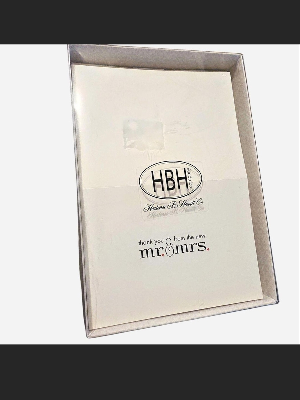 HBH 'Mr & Mrs' Thank You Cards - Cream and Black